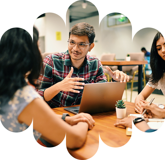 Students collaborating